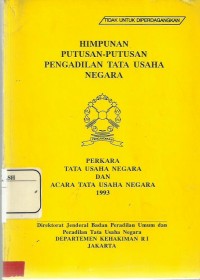 Himpunan Putusan-putusan Pengadilan Tata Usaha Negara