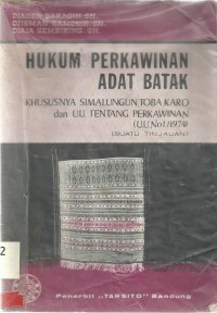 Hukum Perkawinan Adat Batak