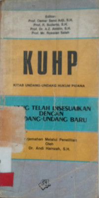 KUHP-Kitab Undang-Undang Hukum Pidana