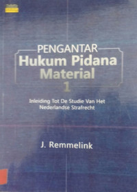 Pengantar Hukum Pidana Material 1