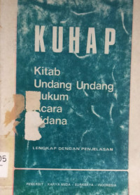 Image of KUHAP Kitab Undang-Undang Hukum Acara Pidana-Lengkap dengan Penjelasan