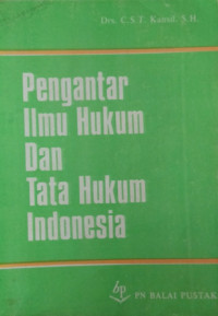 Pengantar Ilmu Hukum Dan Tata Hukum Indonesia-