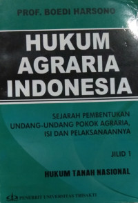 Hukum Agraria Indonesia Jilid I Hukum Tanah Nasional