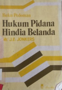 Buku Pedoman Hukum Pidana Hindia Belanda