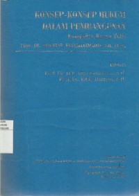 Konsep-Konsep Hukum Dalam Pembangunan