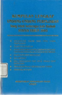 Kumpulan Lengkap Undang-Undang Perpajakan Yang Telah Beberapa kali Diubah Status Tahun 2015