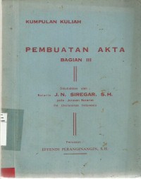 Pembuatan Akta Bagian III