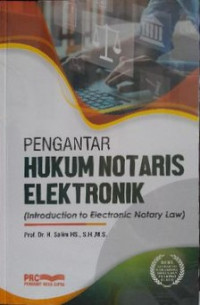 Pengantar Hukum Notaris Elektronik
