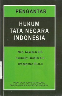 Pengantar Hukum Tata Negara Indonesia