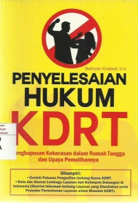 Penyelesaian Hukum KDRT