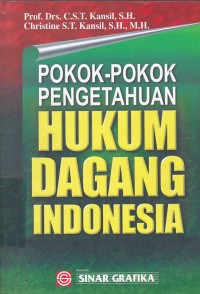 Pokok Pokok Pengatahuan Hukum Dagang  Indonesia