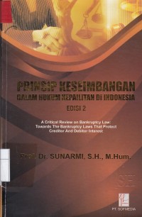 Prinsip Keseimbangan Dalam Hukum Kepailitan di Indonesia