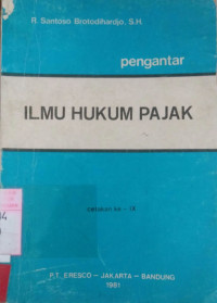 Pengantar Ilmu Hukum pajak