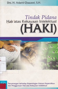 Tindak Pidana Hak Atas Kekayaan Intelektual (HAKI)