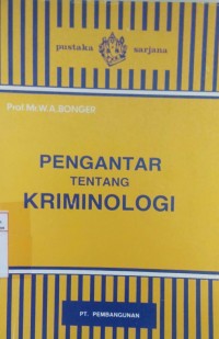 Pengantar Tentang Krimonologi